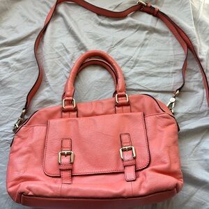 Boden Coral Leather Crossbody Bag